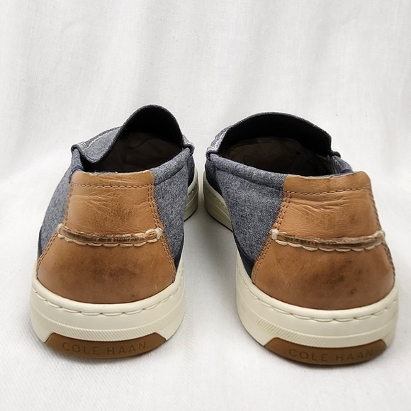 Cole Haan Grandseries Blue & White Casual Slip On Loafer. - Picture 5 of 12